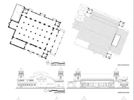Abidin Mosque, drawing 1
