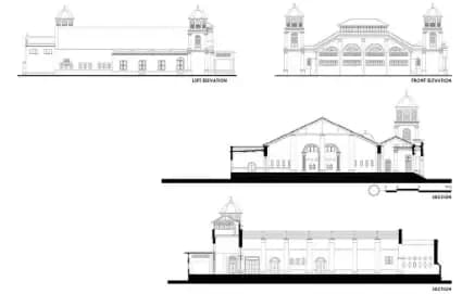 Abidin Mosque, drawing 3