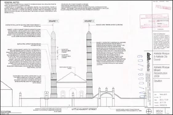Adelaide Mosque, drawing 5