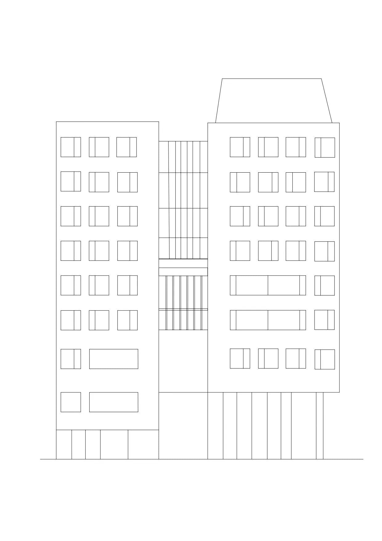 Aga Khan Center, drawing 1