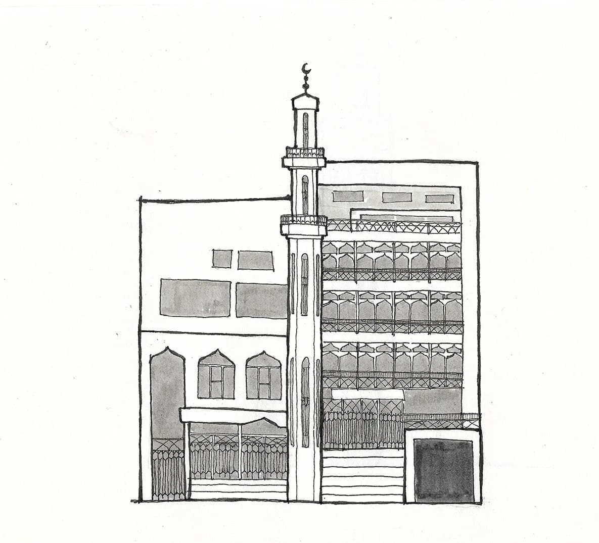 Al-Ahmad Mosque, drawing 1