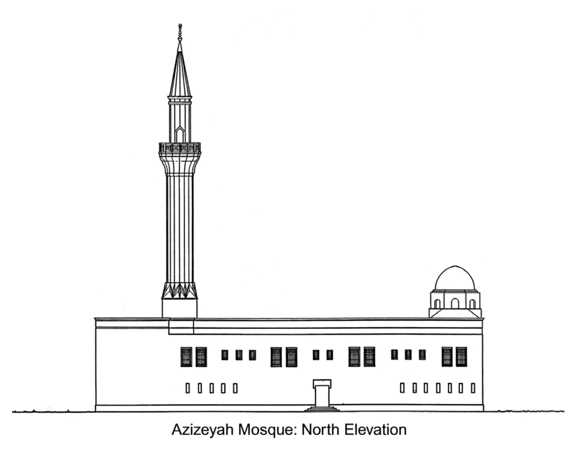 Al-Aziziyah Mosque, drawing 4