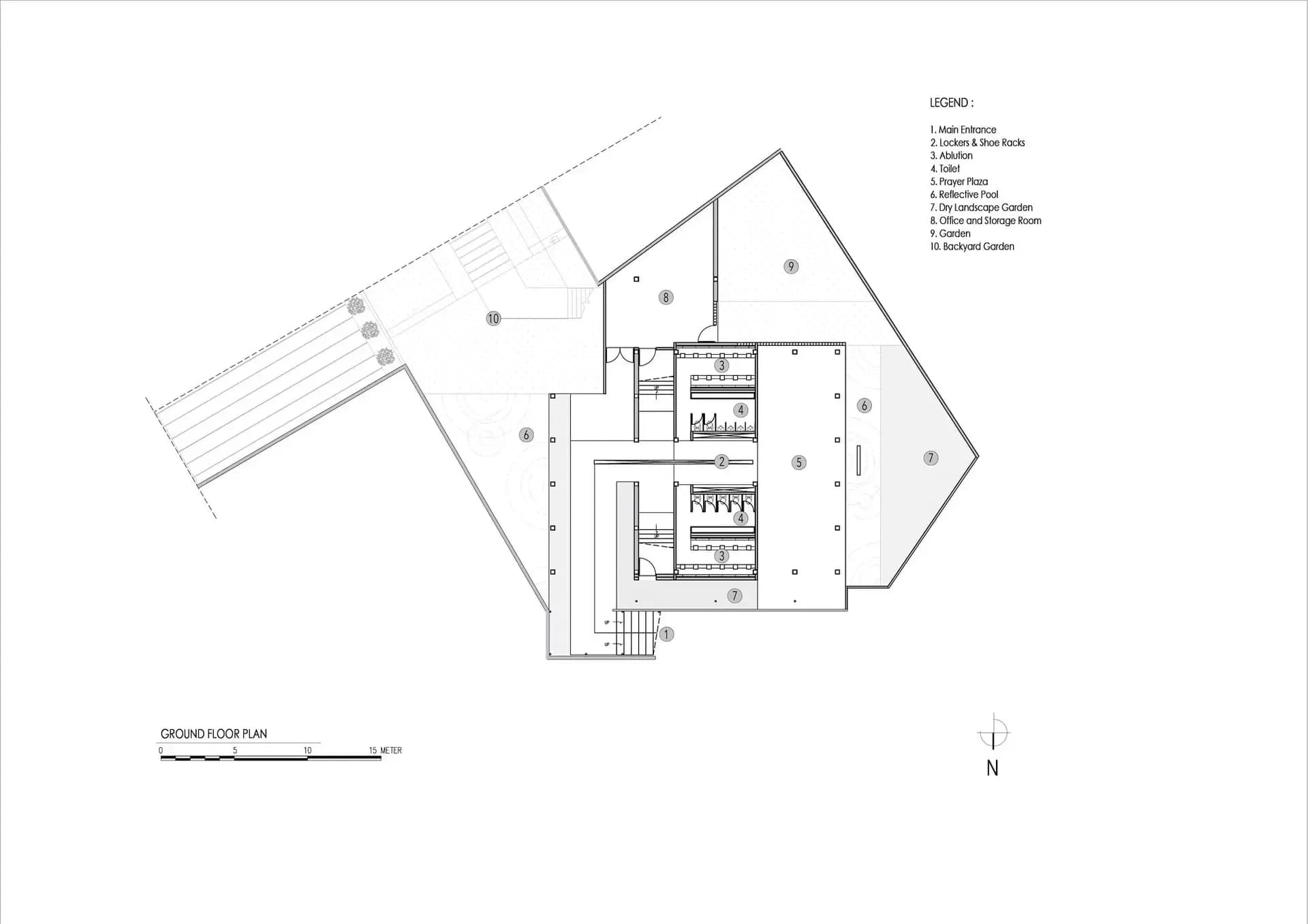Al-Huda Nusantara Mosque, drawing 2