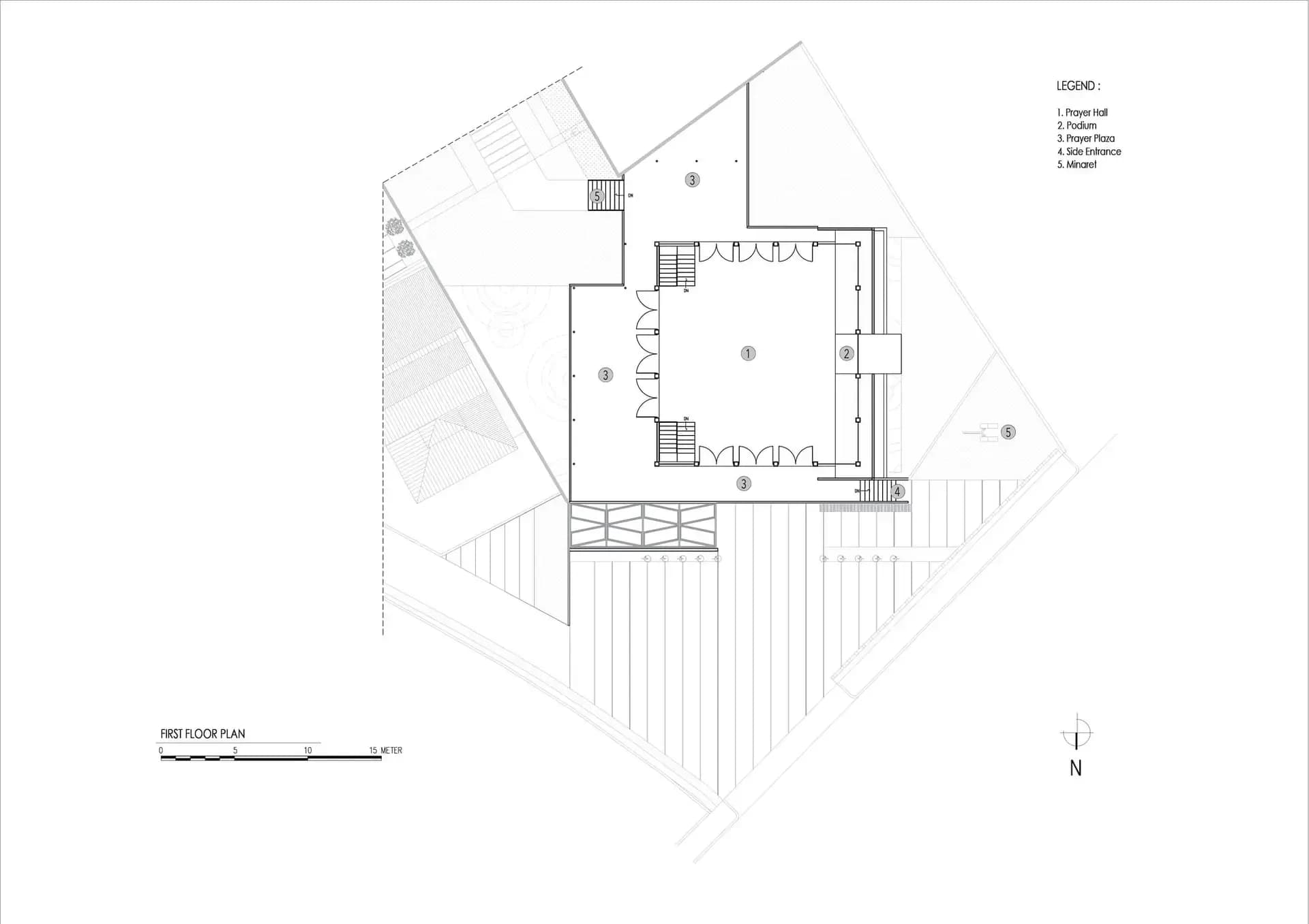 Al-Huda Nusantara Mosque, drawing 3