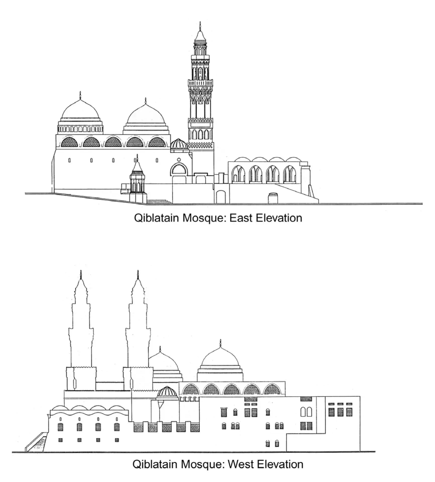 Al-Qiblatayn Mosque, drawing 1
