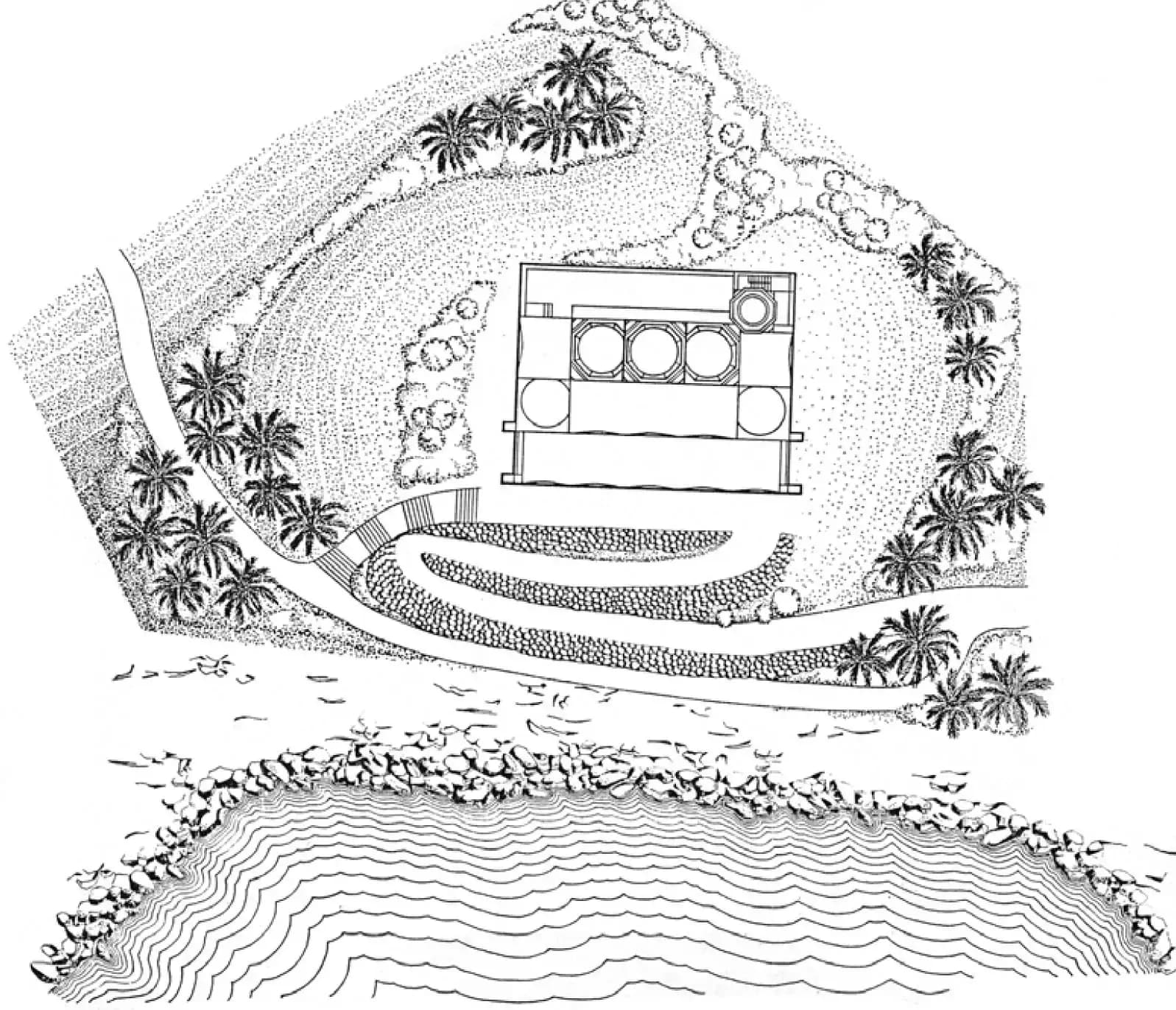 Al-Ruwais Mosque (Al-Farsi Mosque), drawing 2