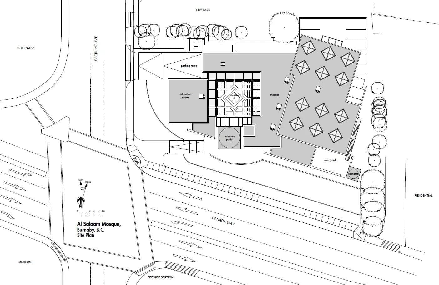 Al-Salaam Mosque, Burnaby, drawing 1