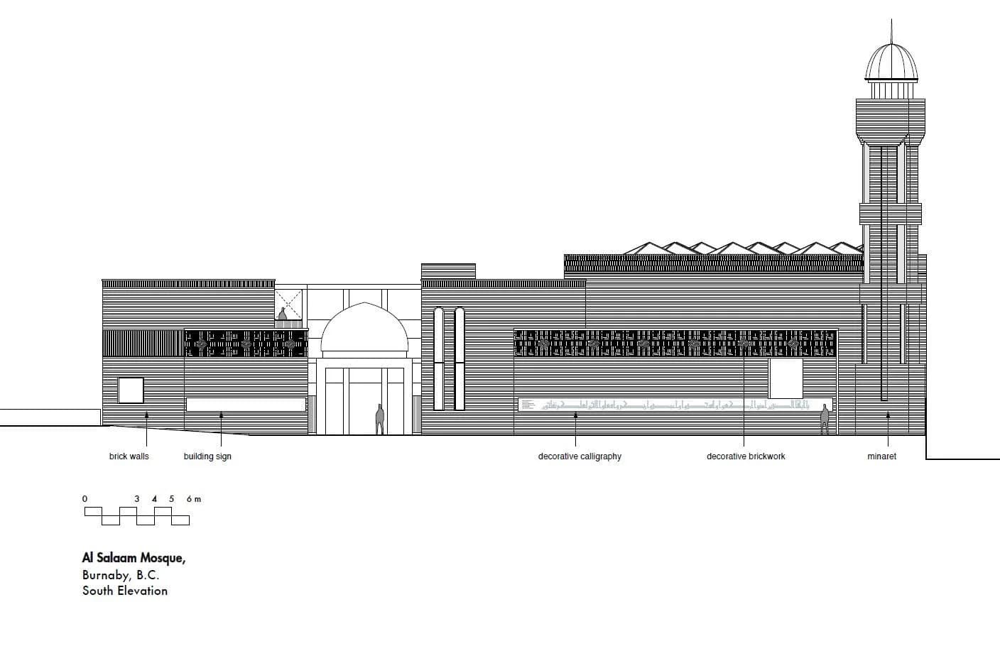 Al-Salaam Mosque, Burnaby, drawing 3
