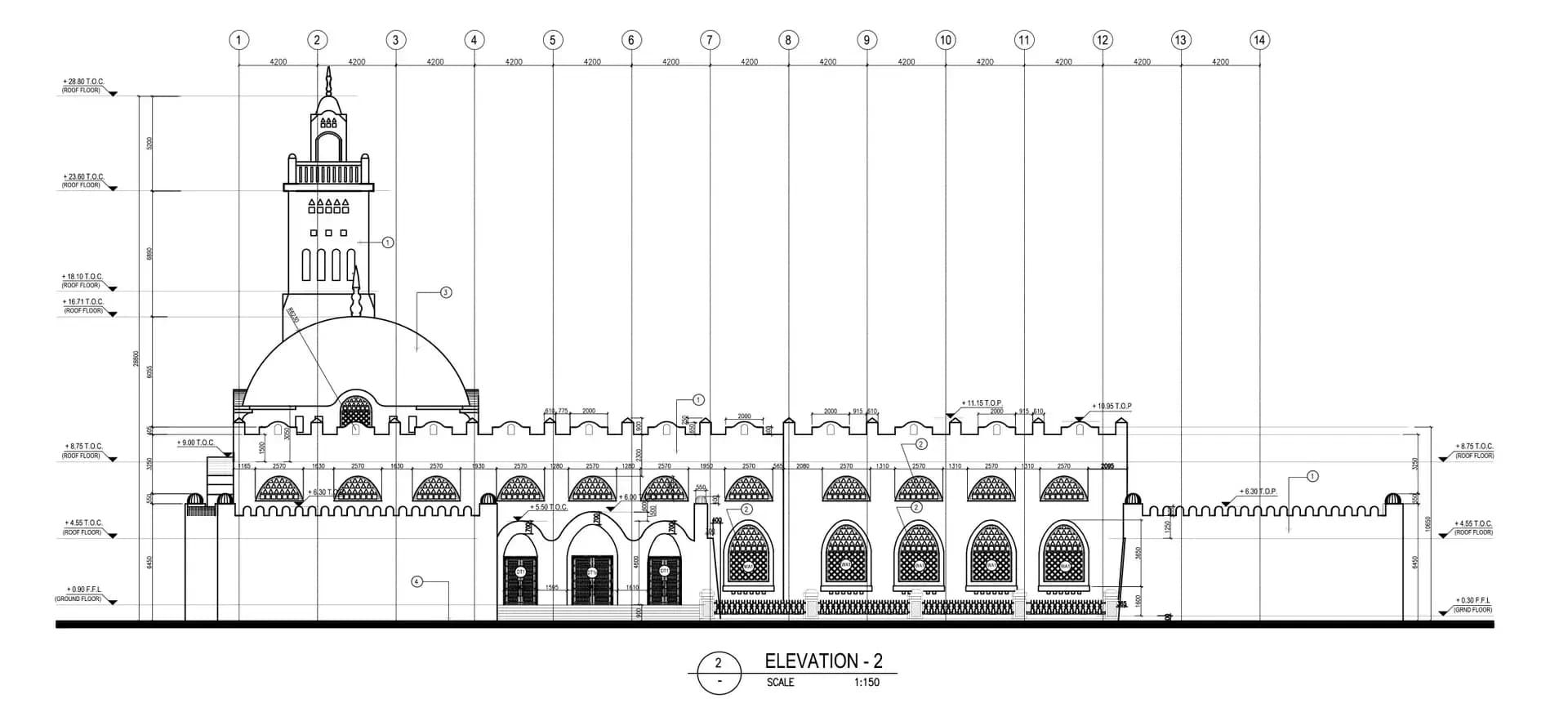 Al-Aleem Mosque, drawing 6