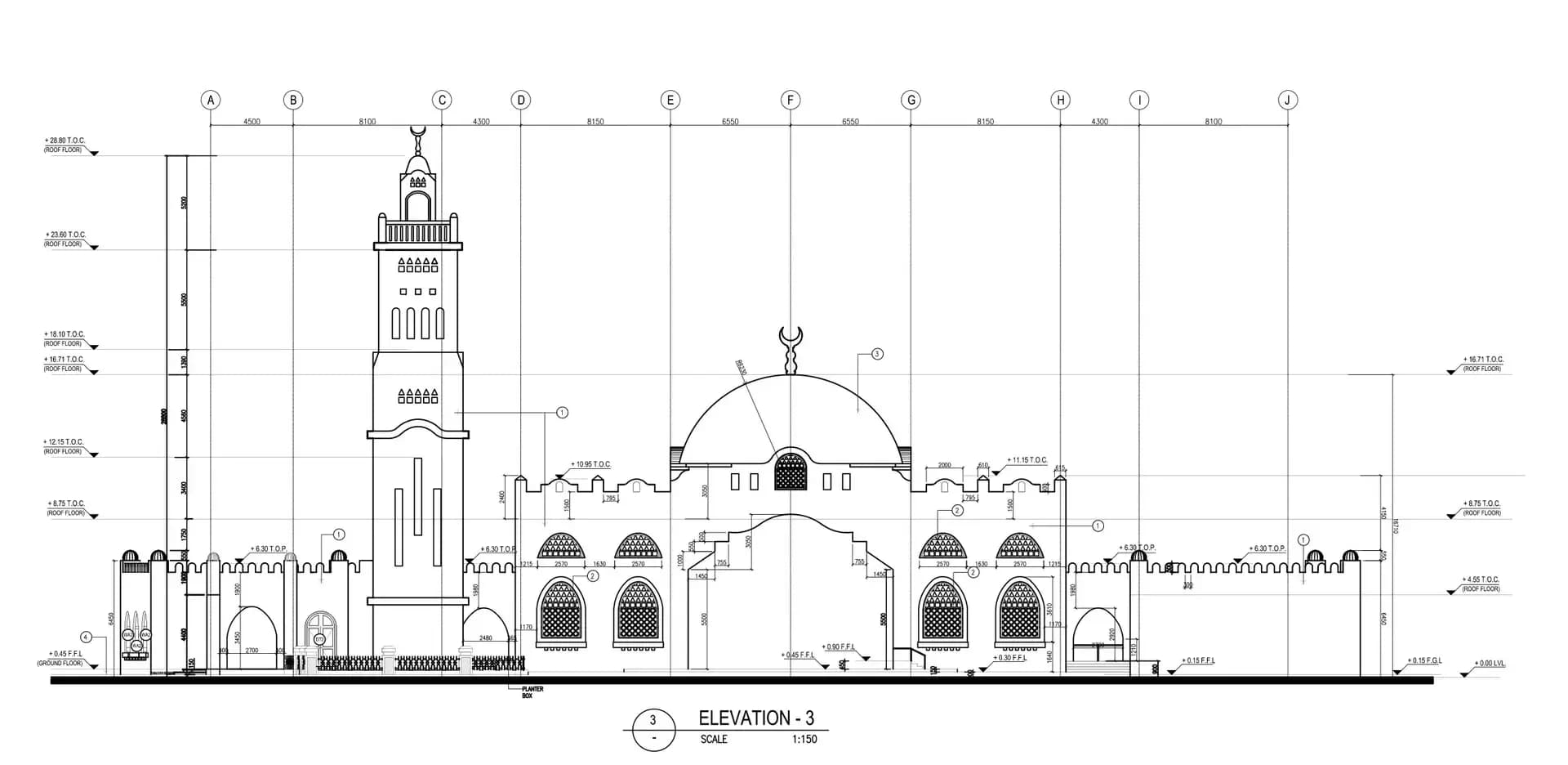 Al-Aleem Mosque, drawing 7