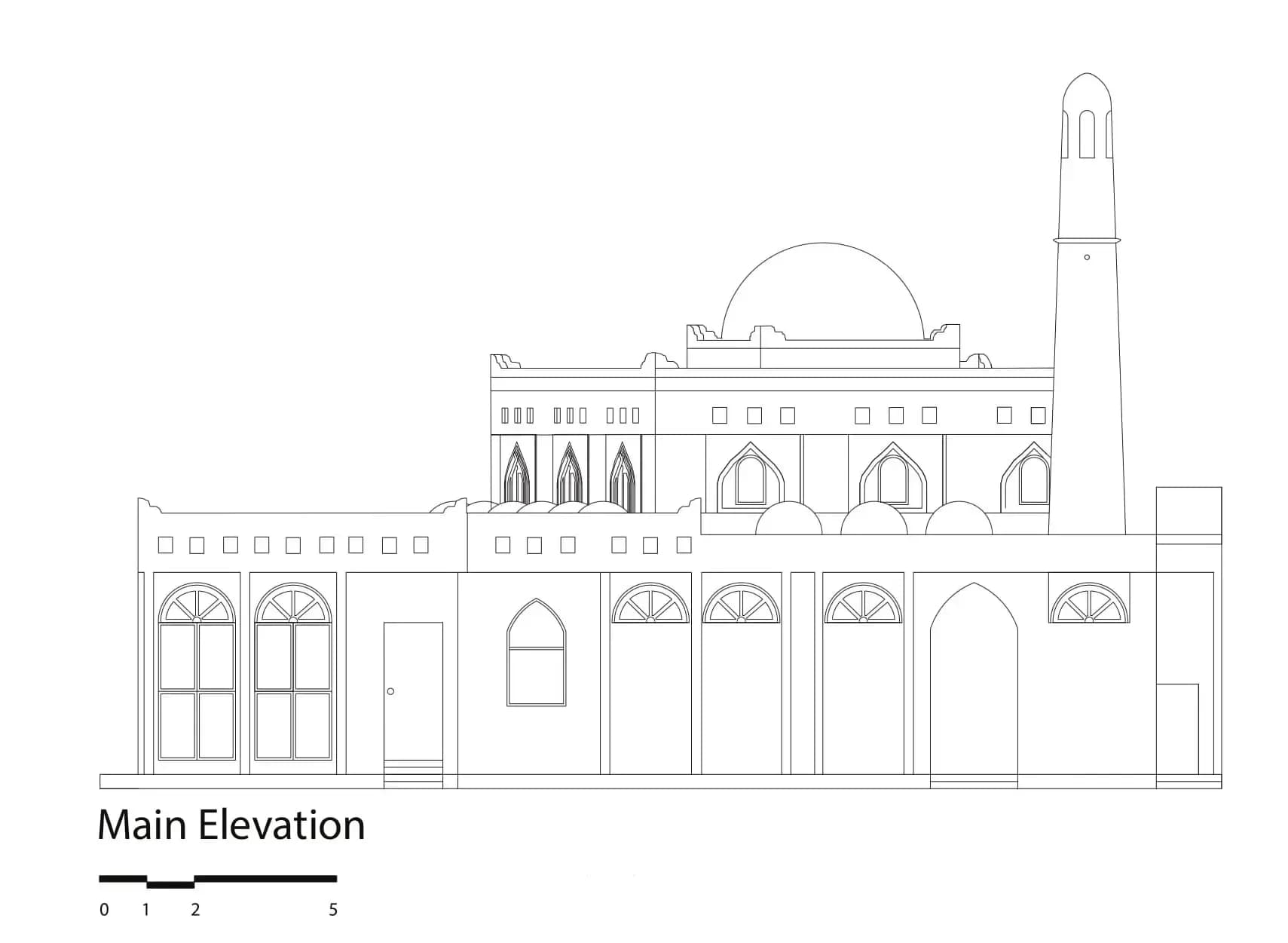 Al-Foqi Mosque, drawing 1