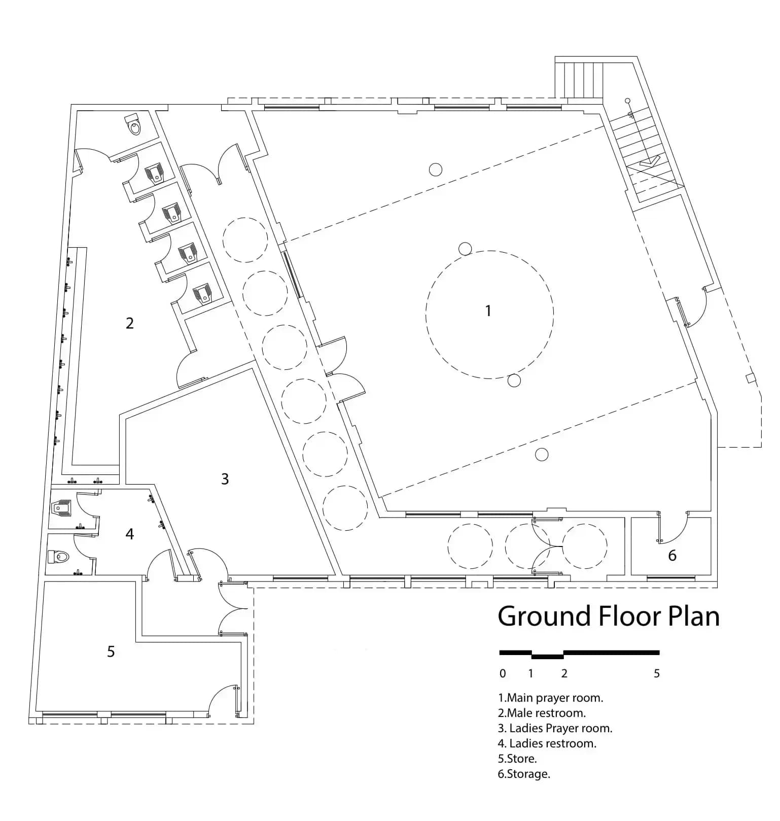 Al-Foqi Mosque, drawing 2