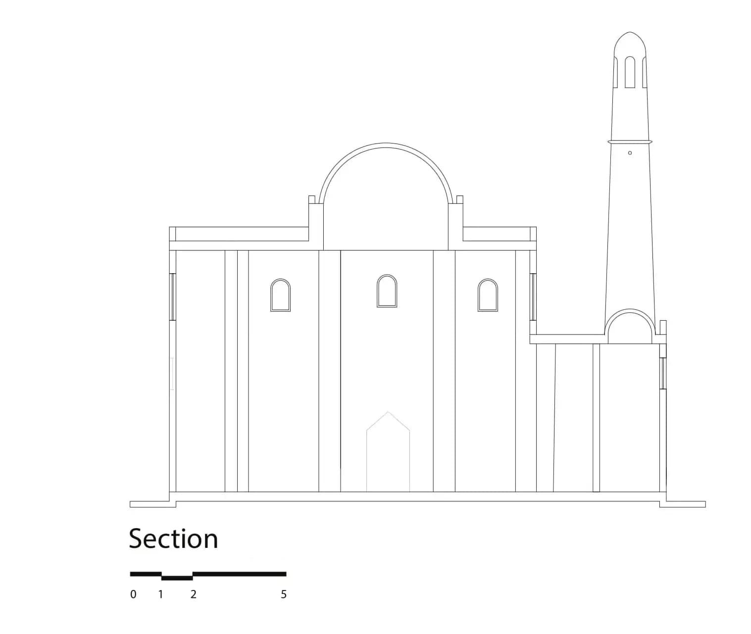 Al-Foqi Mosque, drawing 3
