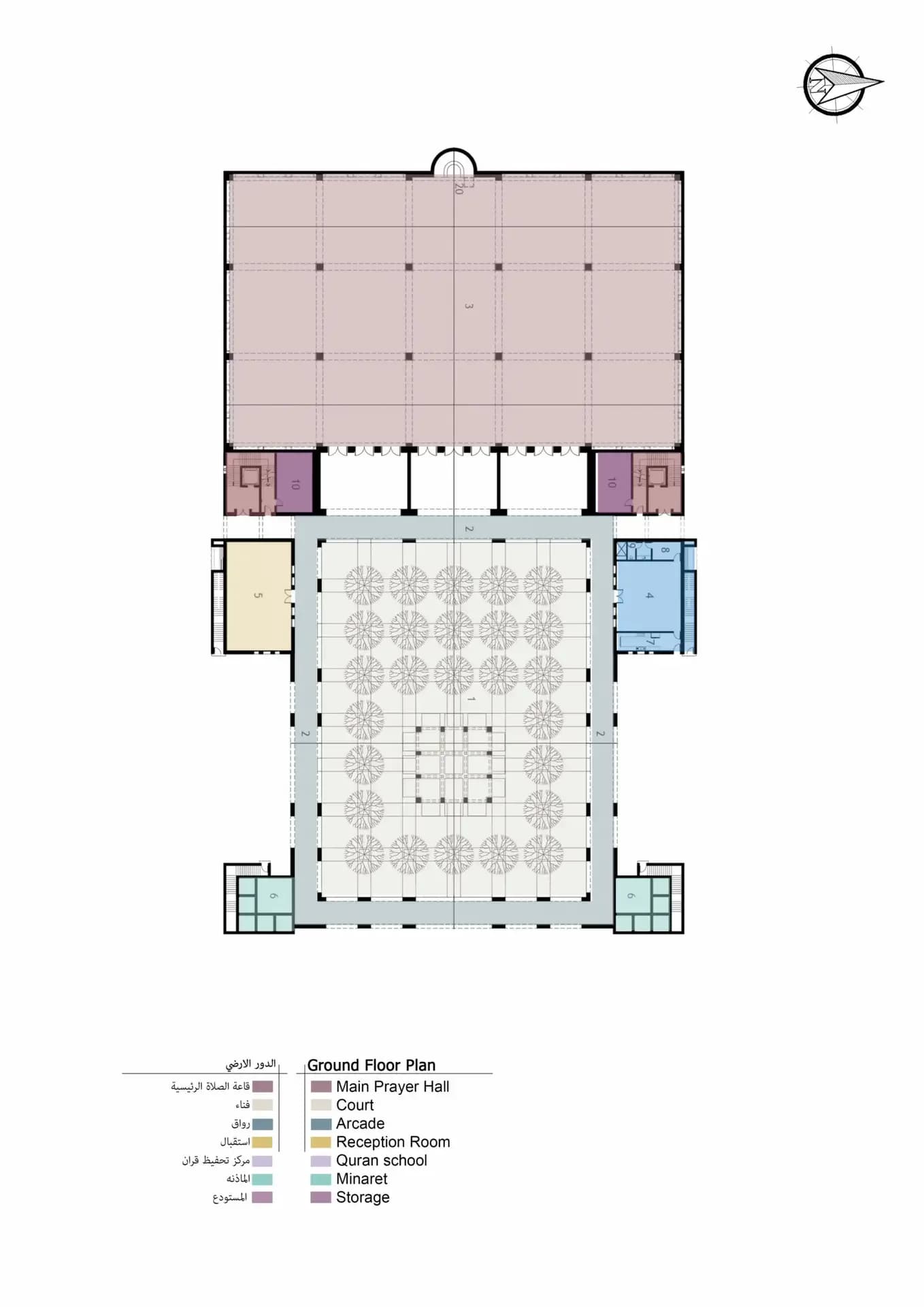 Al-Sheikha Salama Grand Mosque, drawing 1