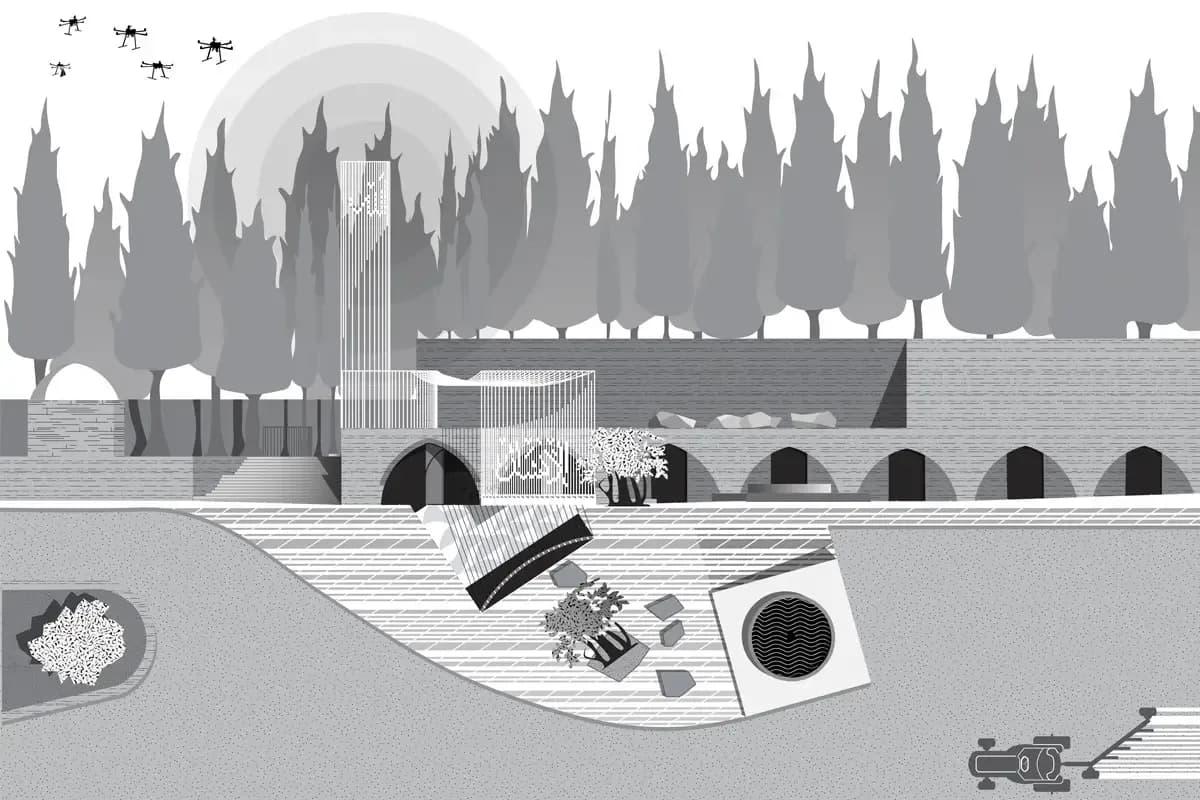 Amir Shakib Arslan Mosque, drawing 5