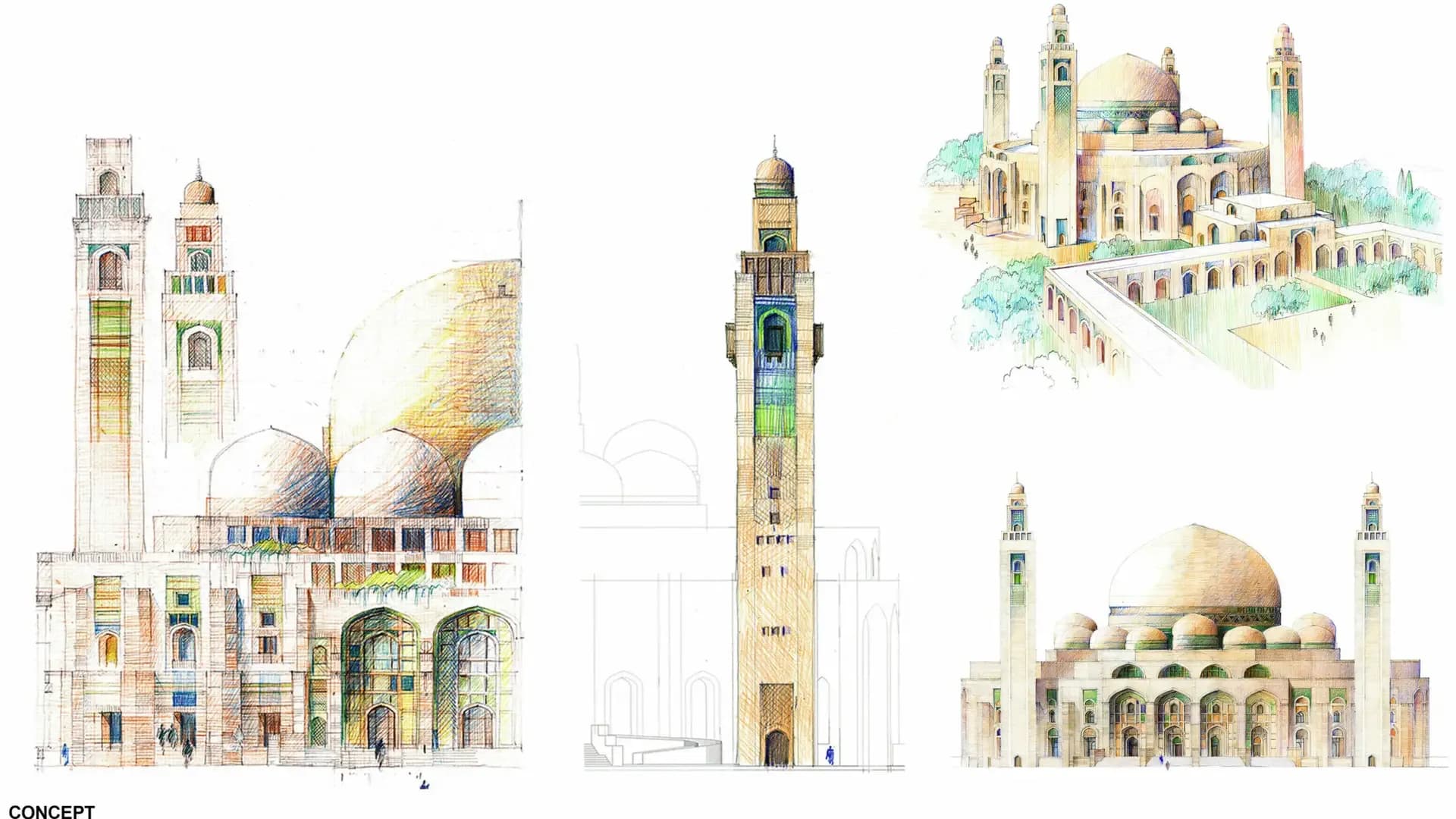 Bahria Grand Mosque, drawing 1