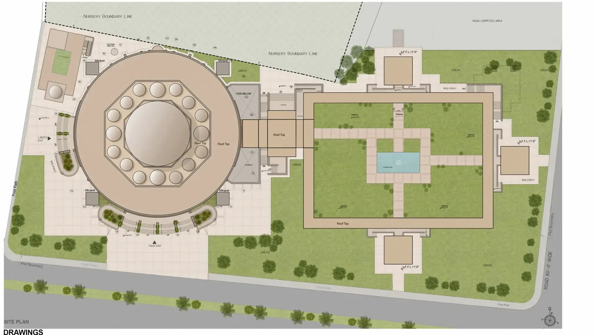 Bahria Grand Mosque, drawing 3