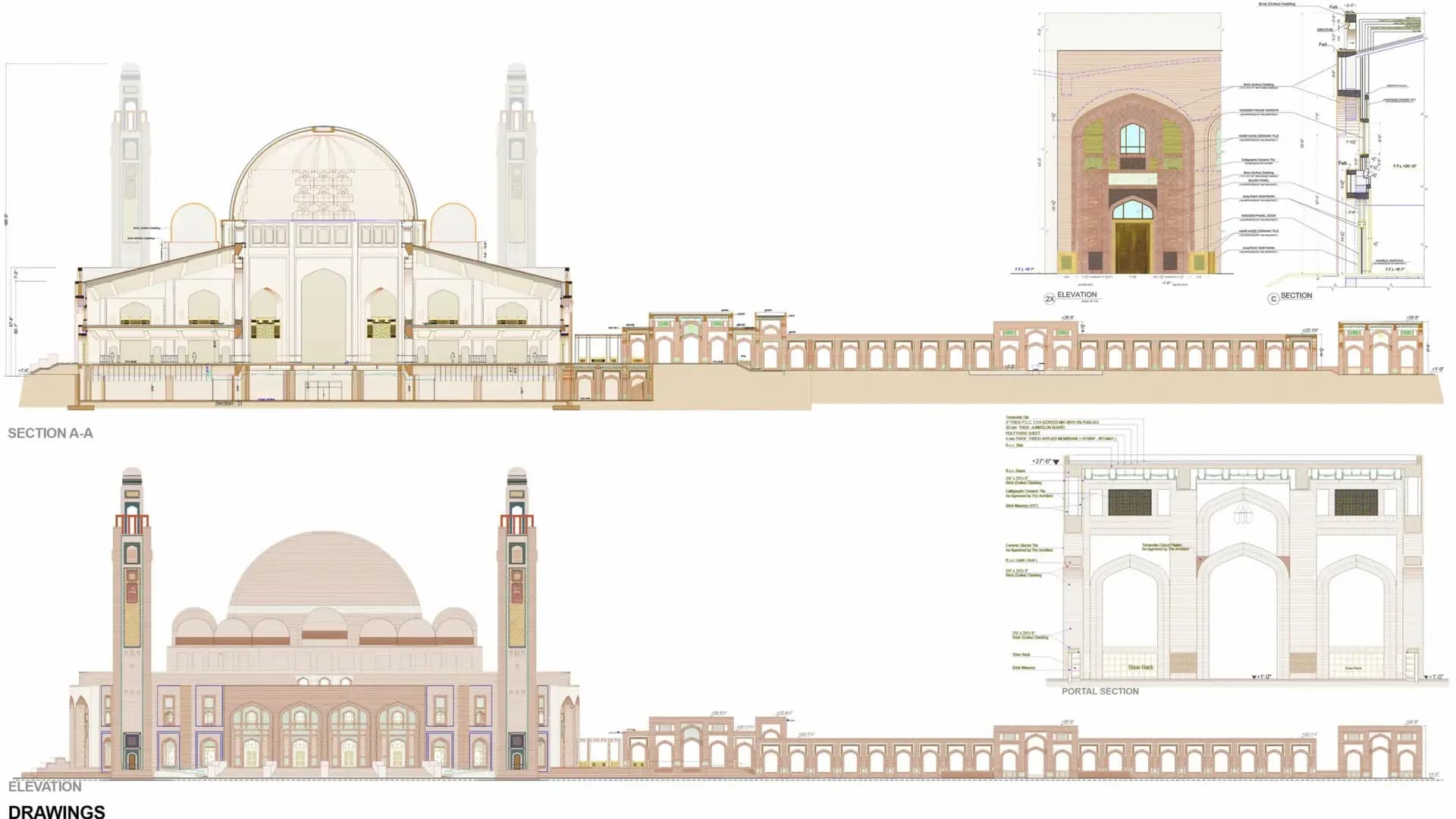 Bahria Grand Mosque, drawing 5