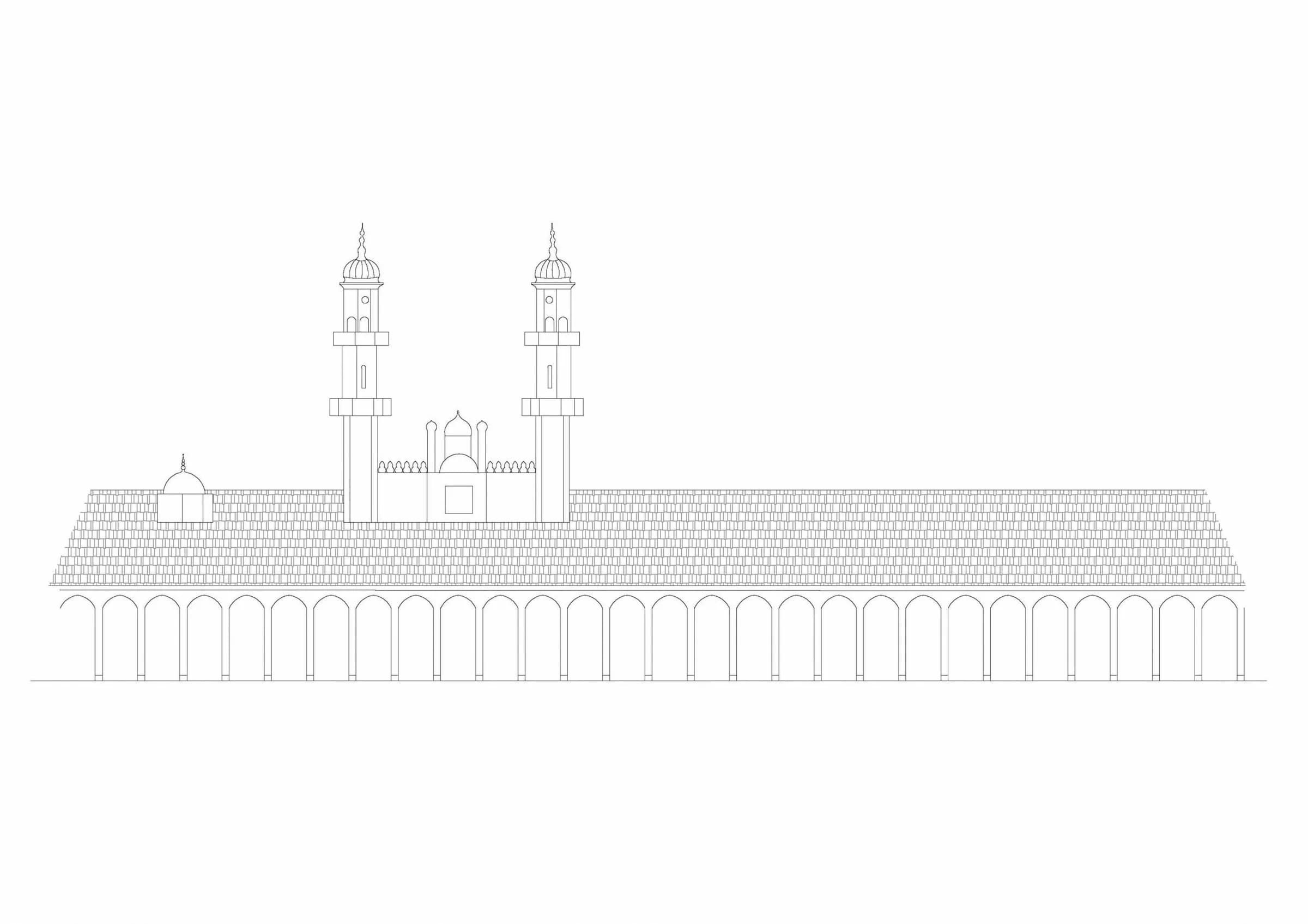 Basharat Mosque, drawing 1