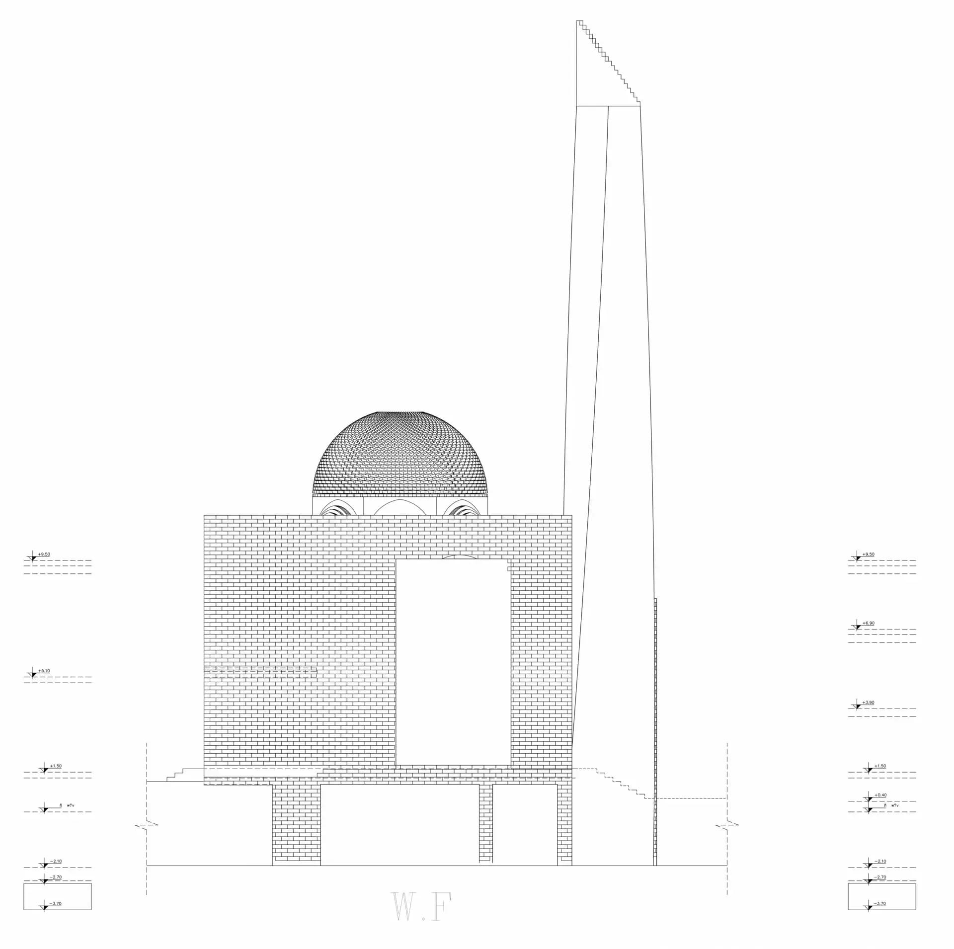 Basuna Mosque (Abu Stait Mosque), drawing 10