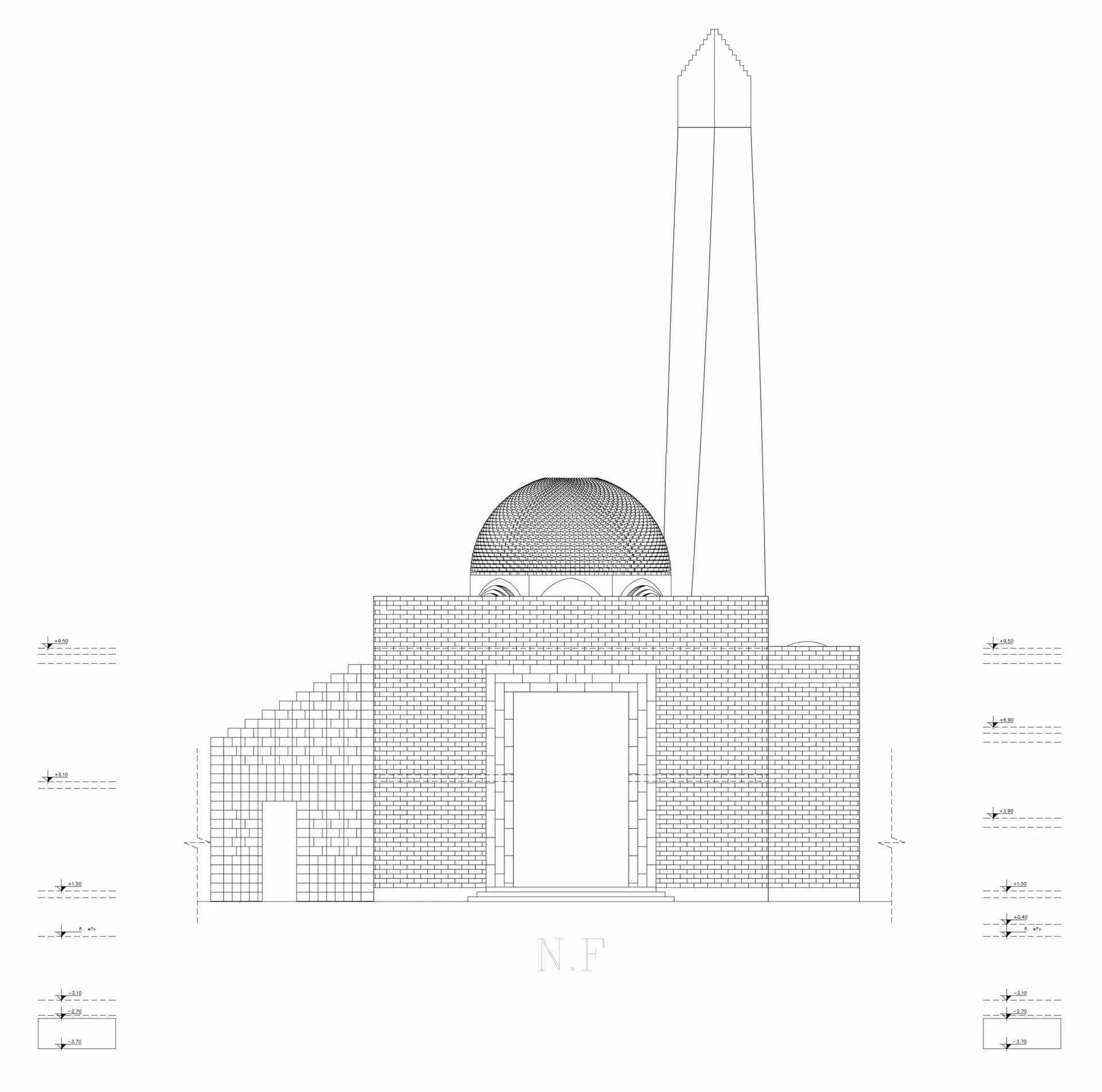 Basuna Mosque (Abu Stait Mosque), drawing 7