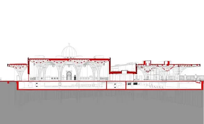 Cambridge Central Mosque, drawing 12