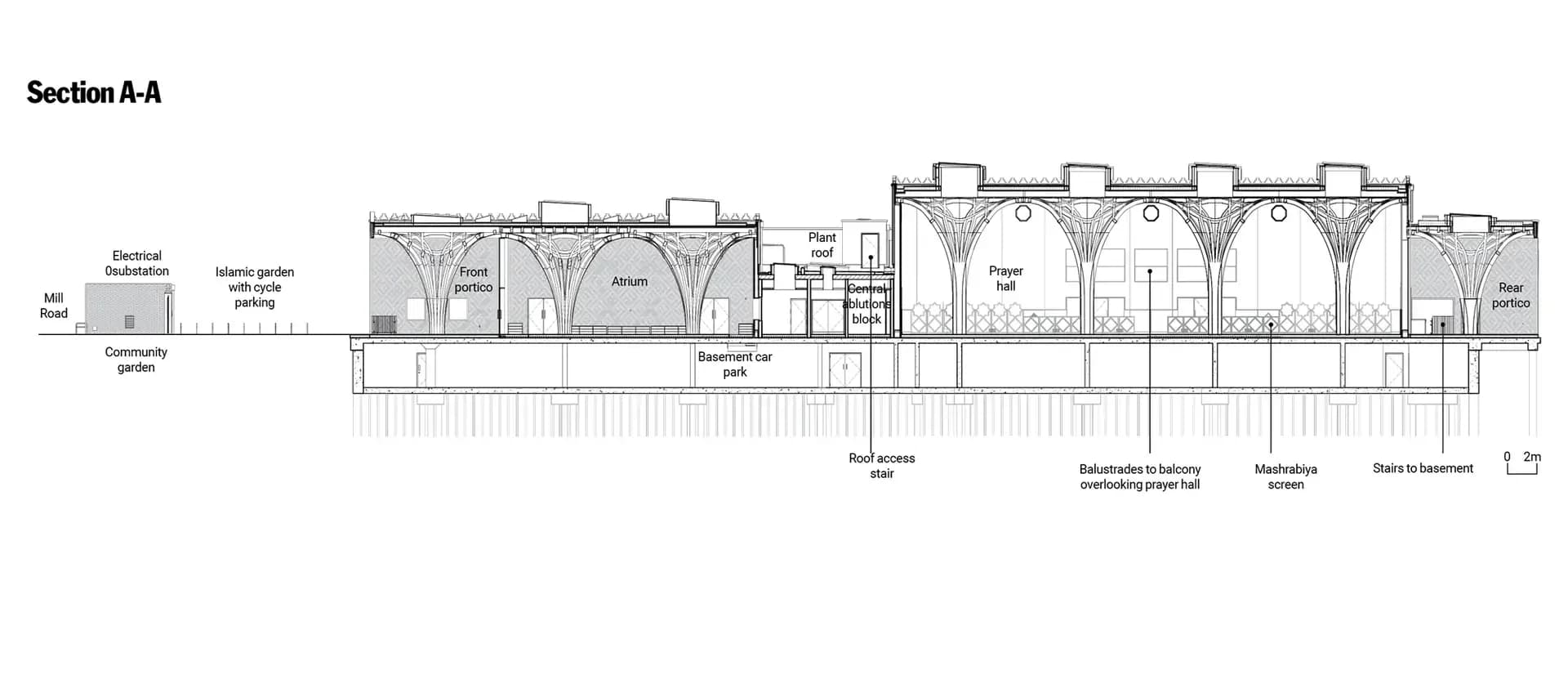 Cambridge Central Mosque, drawing 13