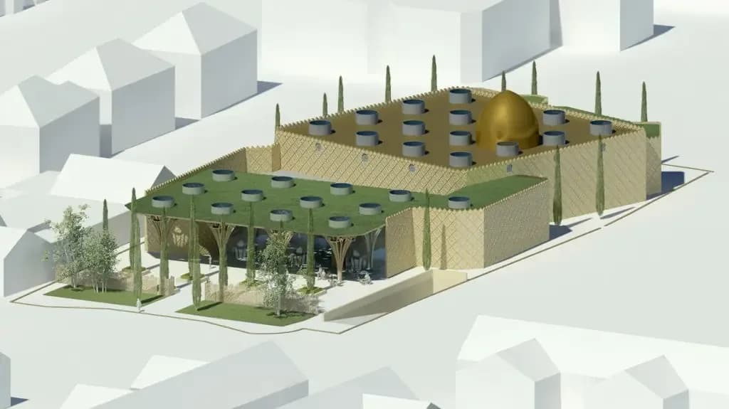 Cambridge Central Mosque, drawing 4