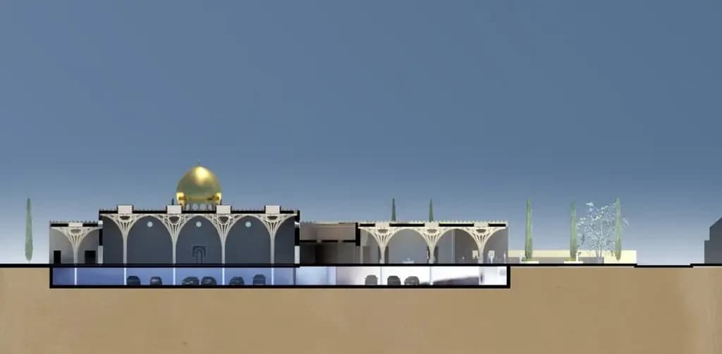 Cambridge Central Mosque, drawing 5