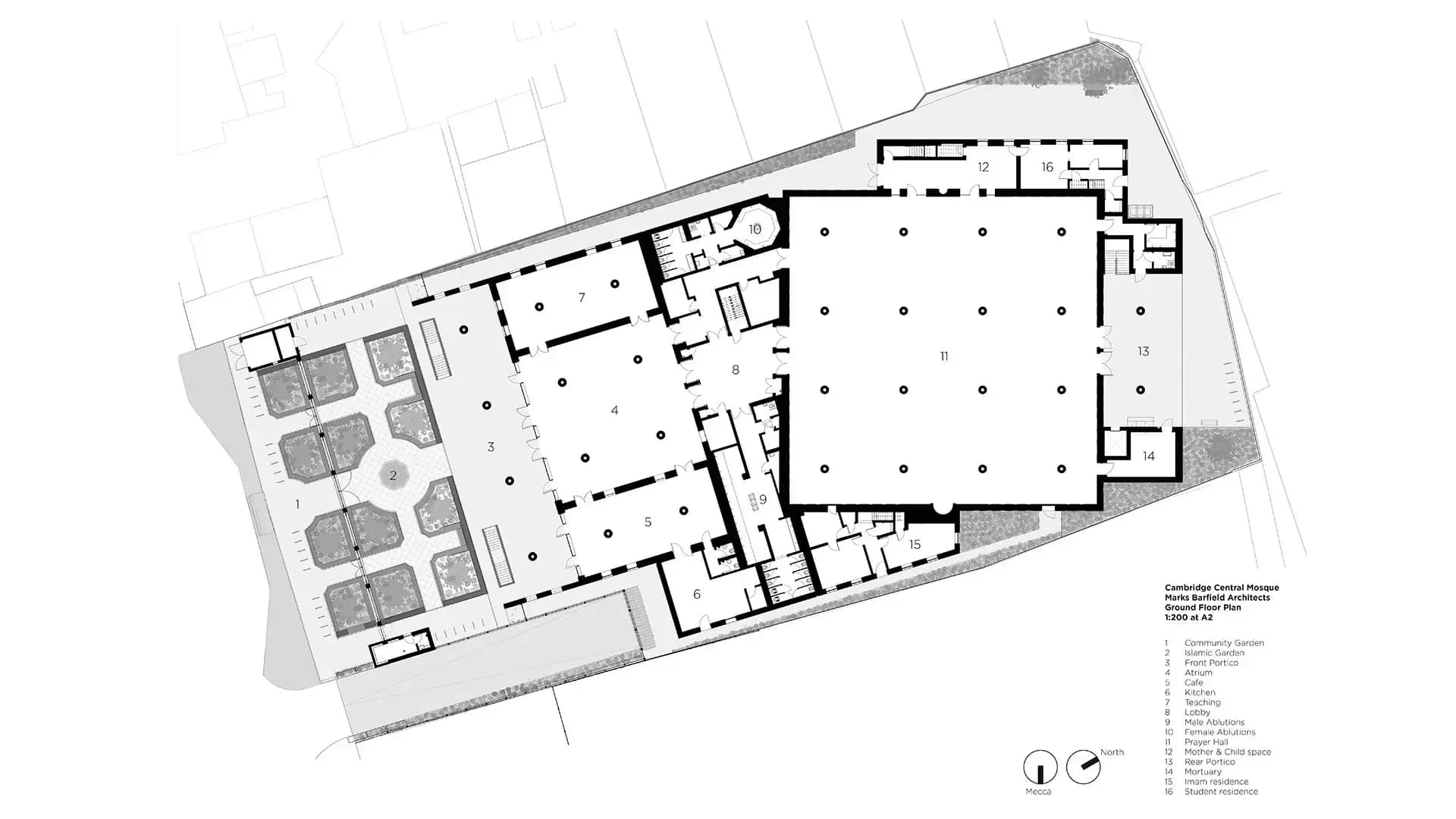 Cambridge Central Mosque, drawing 7