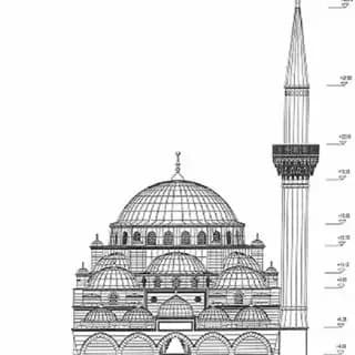Çamlıca Mosque, drawing 1