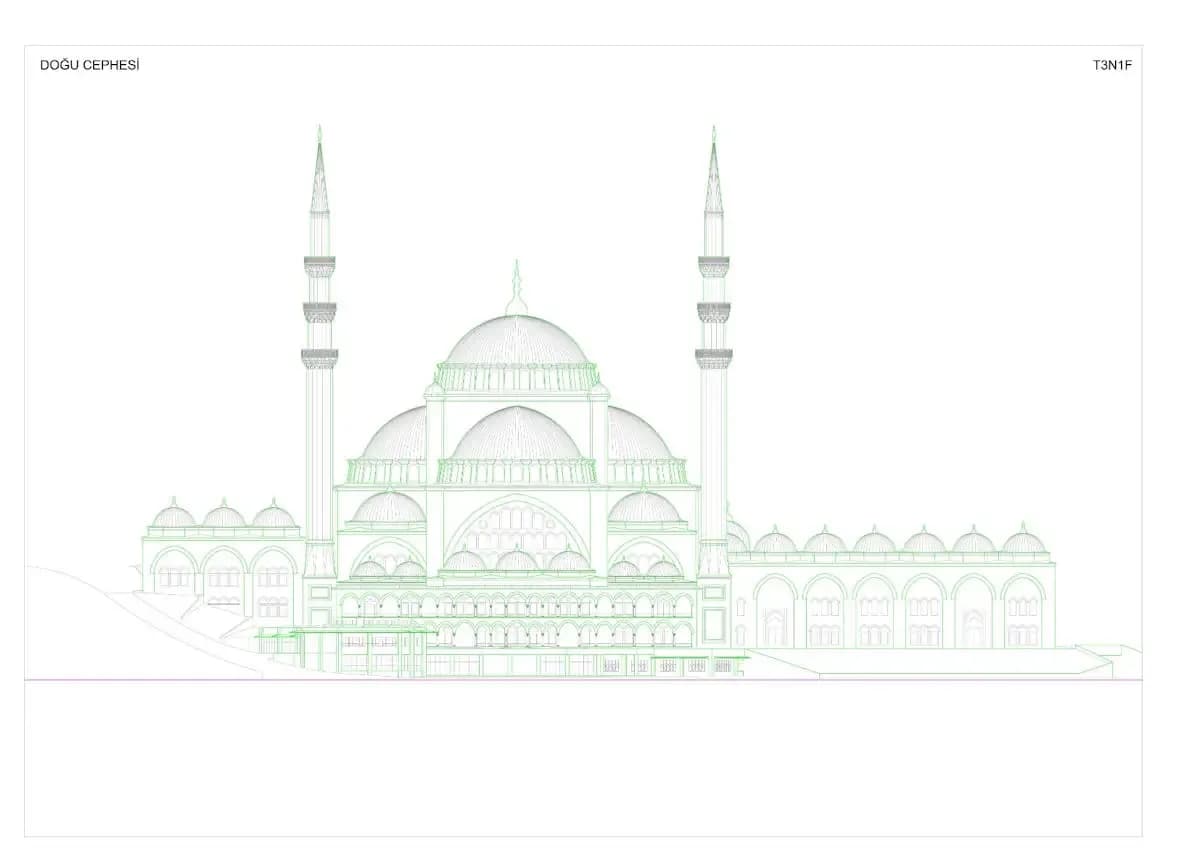 Çamlıca Mosque, drawing 14