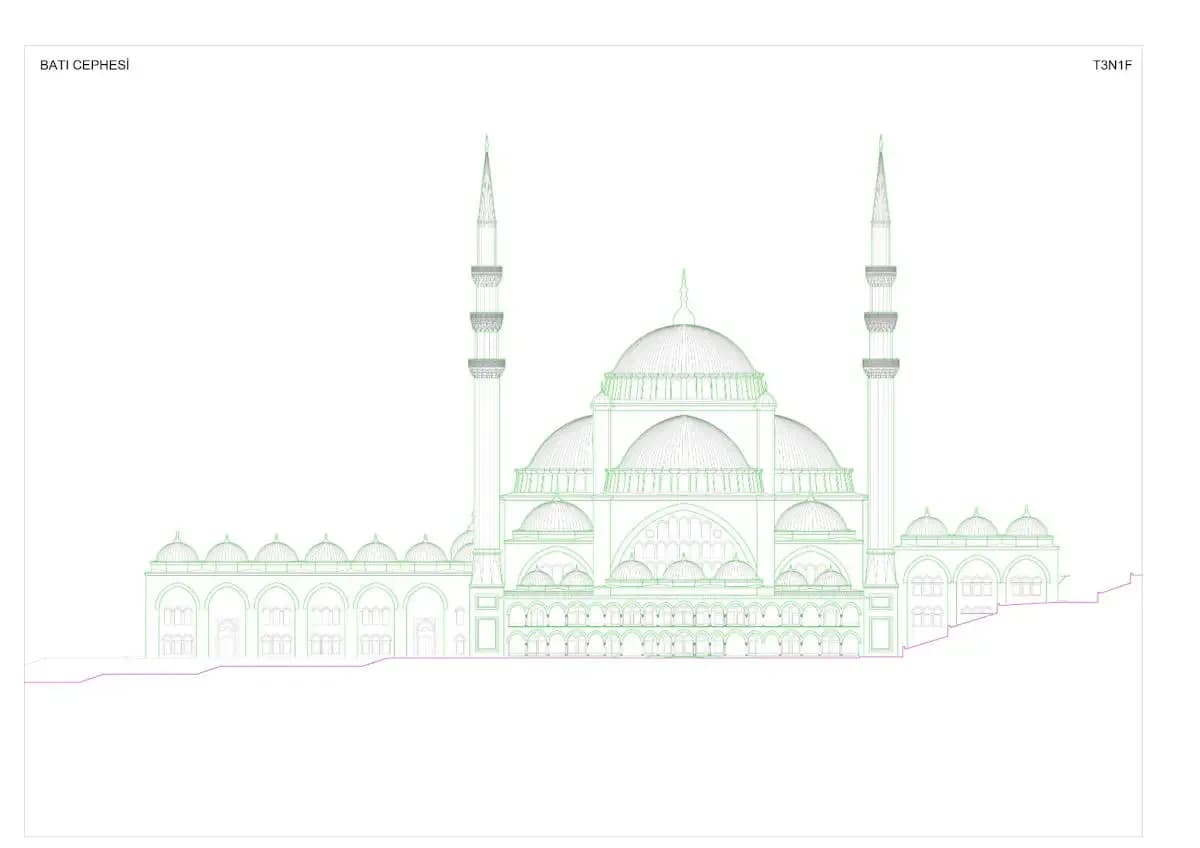 Çamlıca Mosque, drawing 15