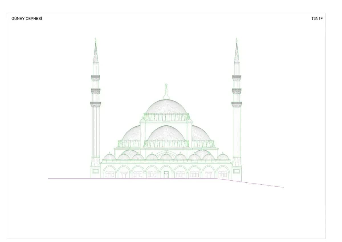 Çamlıca Mosque, drawing 17