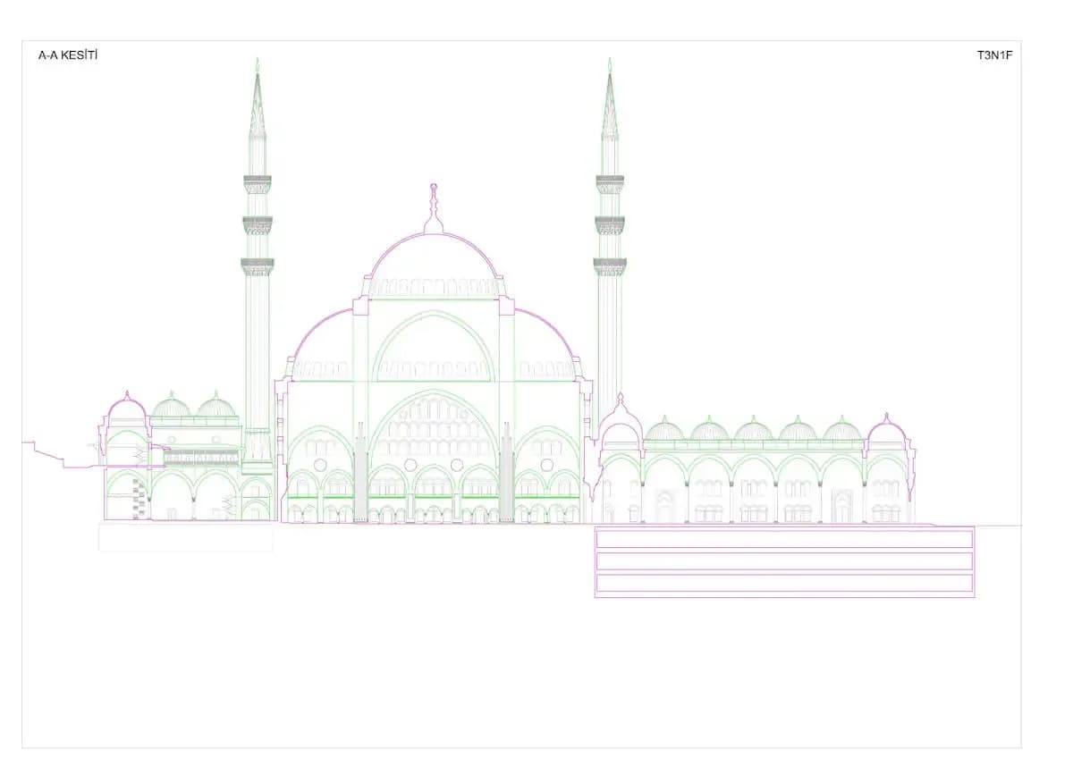 Çamlıca Mosque, drawing 19