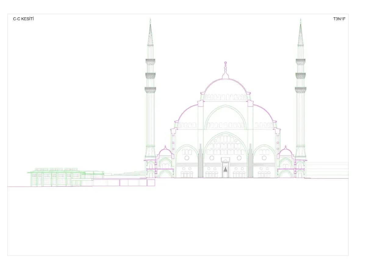 Çamlıca Mosque, drawing 20