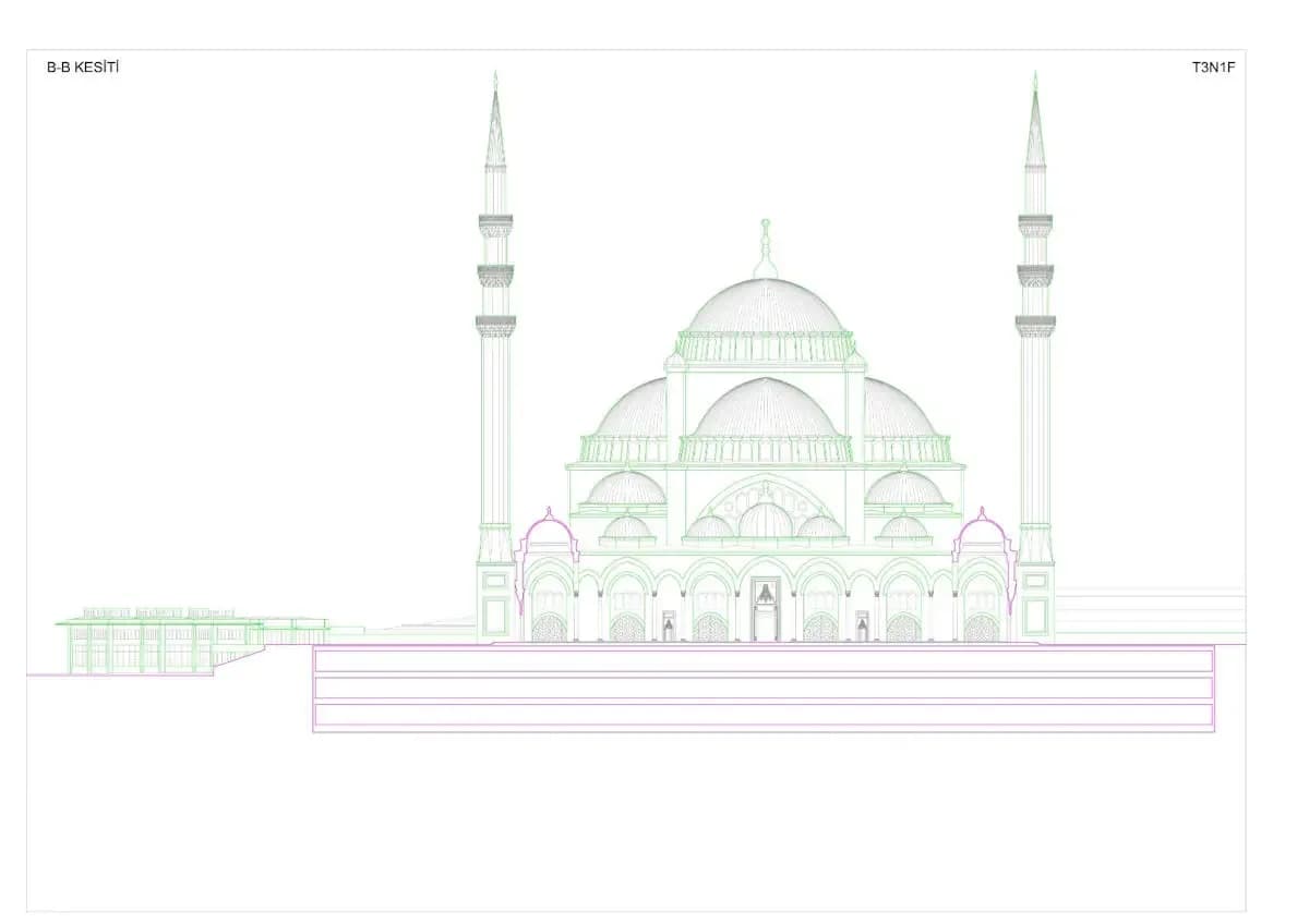 Çamlıca Mosque, drawing 21