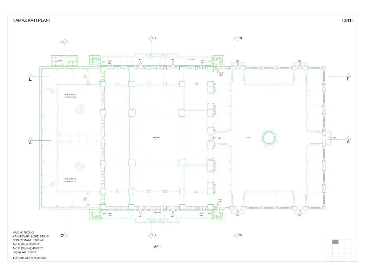 Çamlıca Mosque, drawing 4