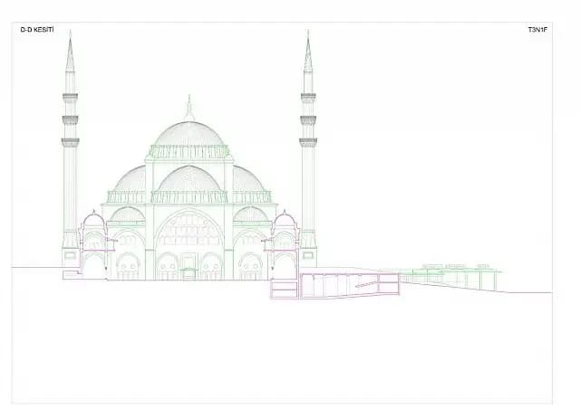 Çamlıca Mosque, drawing 5