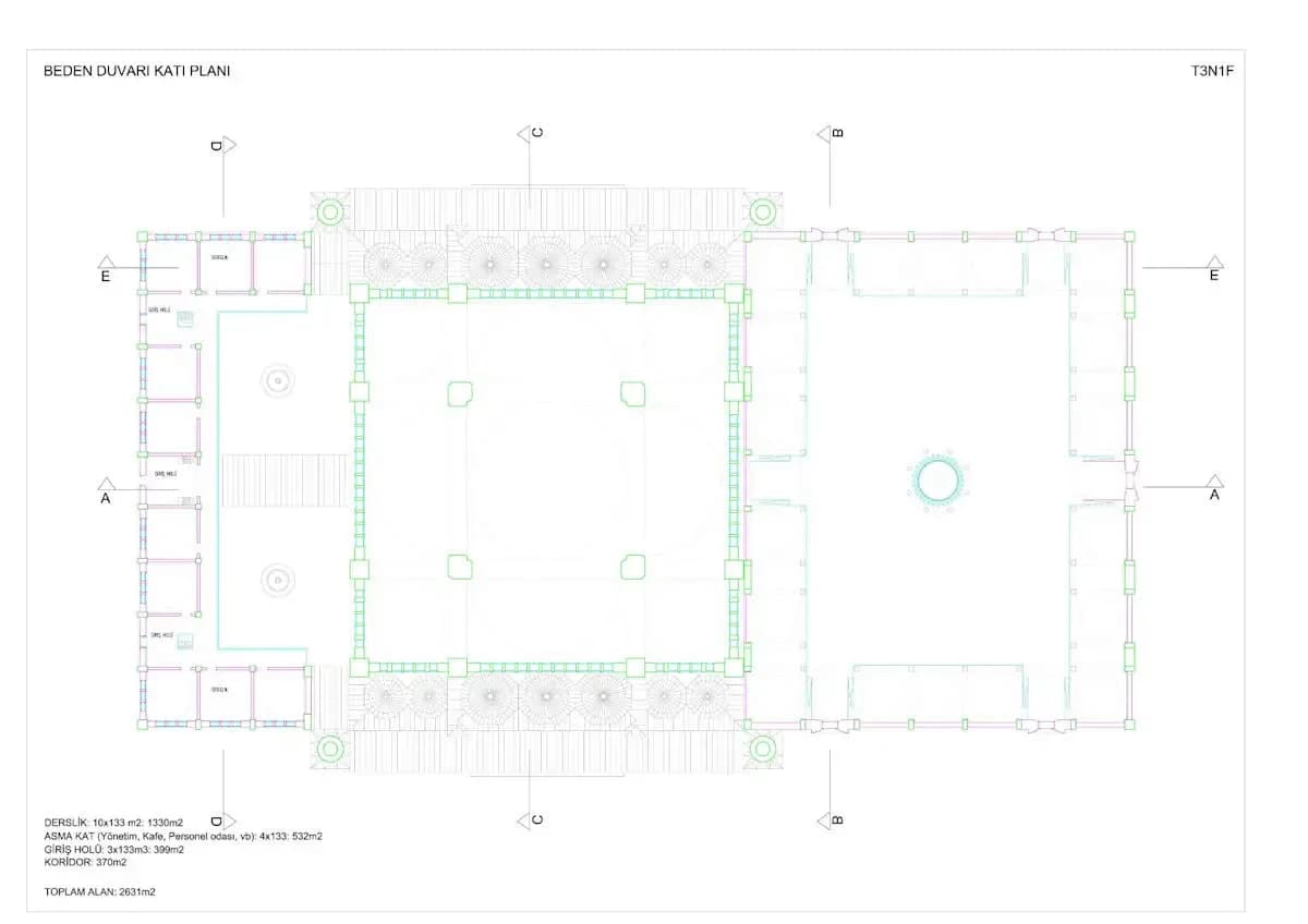 Çamlıca Mosque, drawing 7