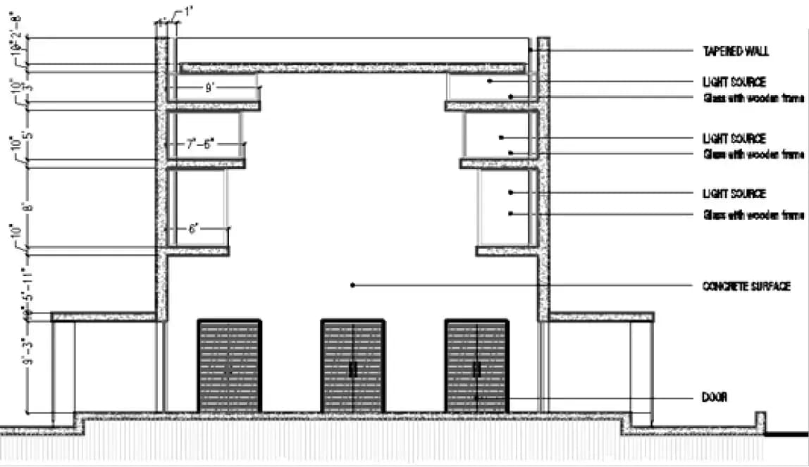 Concrete Mosque (New Asgar Ali Chowdhury Mosque), drawing 1