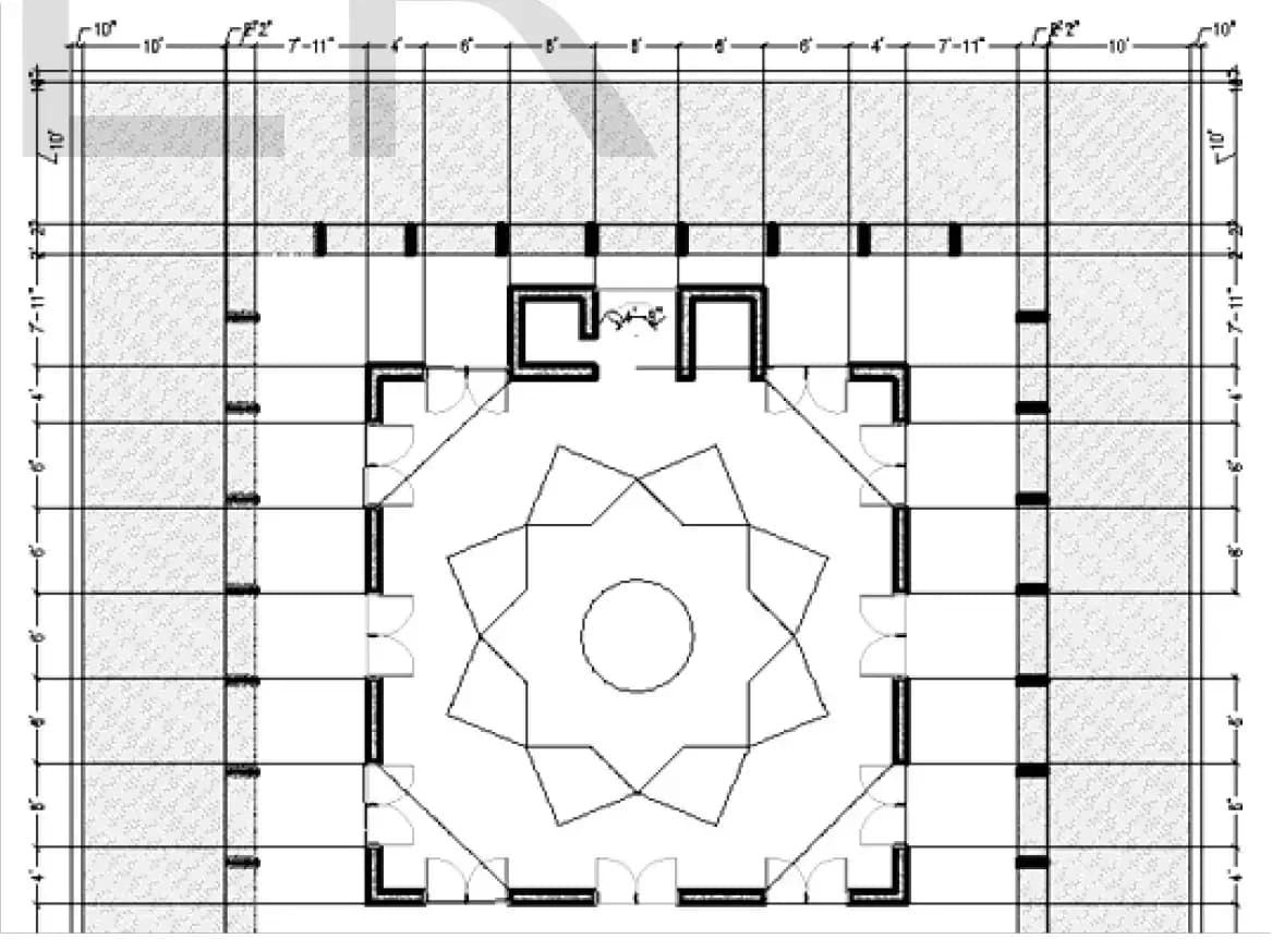 Concrete Mosque (New Asgar Ali Chowdhury Mosque), drawing 2