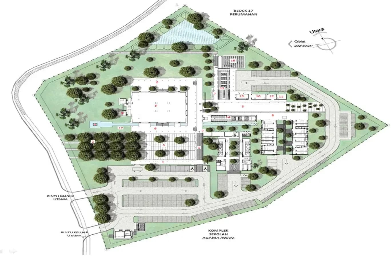 Cyberjaya 10 Mosque, drawing 1