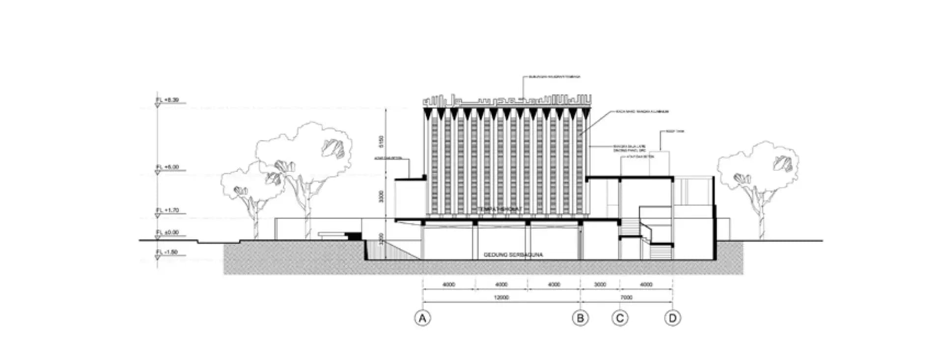 Dar Al-Salam Mosque (Darussalam Mosque), drawing 1