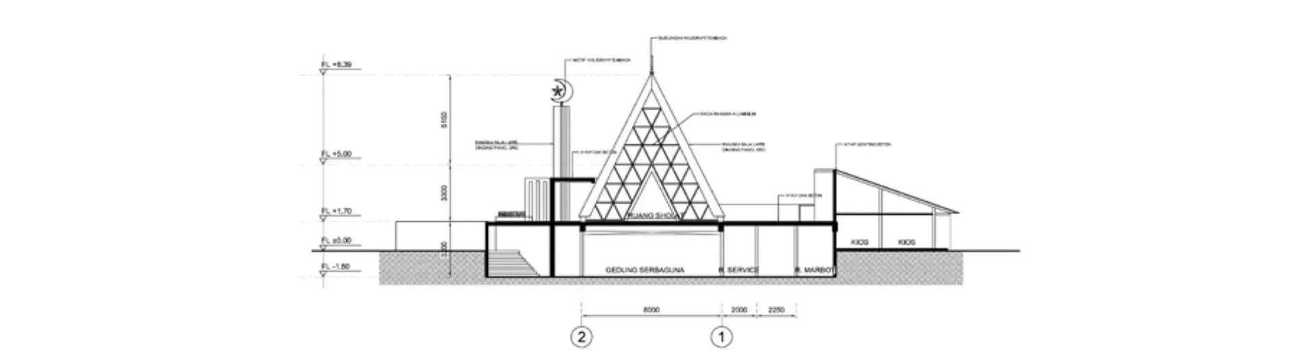 Dar Al-Salam Mosque (Darussalam Mosque), drawing 3