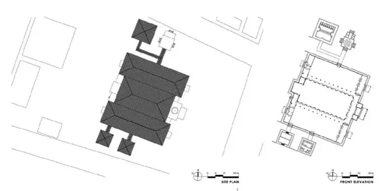 Dato Bentara Luar Mosque, drawing 2