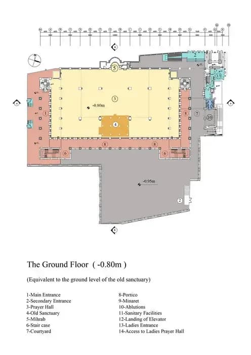 Delgosha Mosque (Bandar Abbas Mosque), drawing 1