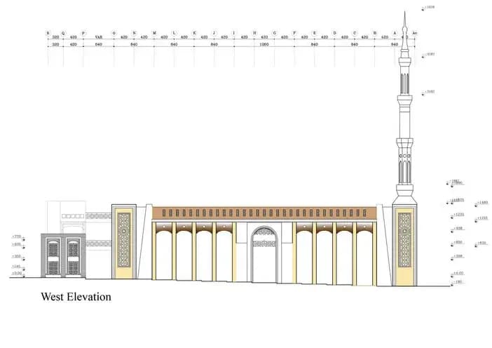 Delgosha Mosque (Bandar Abbas Mosque), drawing 4