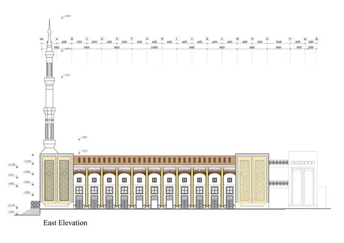 Delgosha Mosque (Bandar Abbas Mosque), drawing 5