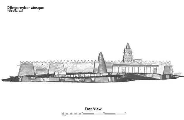 Djingereyber Mosque, drawing 5